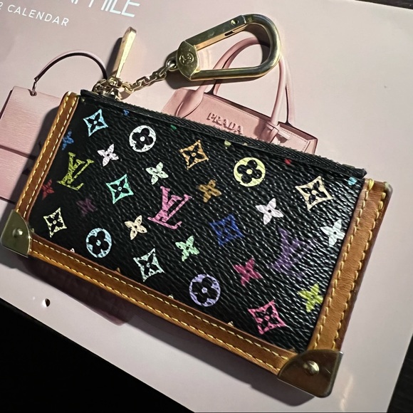 ‼️SOLD‼️ULTRA RARE LOUIS VUITTON MURAKAMI MULTICOLOR BLACK  MONOGRAM CARD HOLDER - Picture 14 of 17